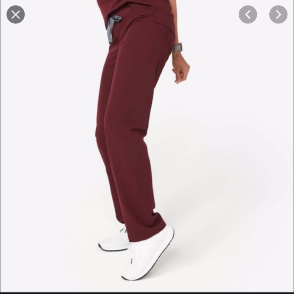 Figs Livingston scrub pants wine burgundy XSP